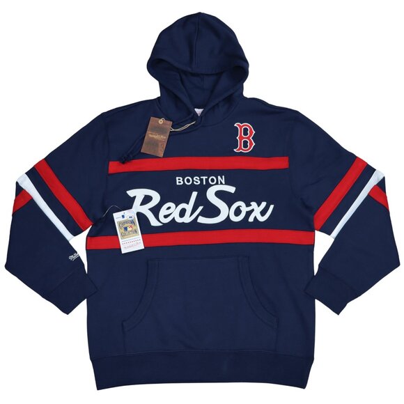 Mitchell & Ness Boston Red Sox MLB Cooperstown Collection Hoodie Sweatshirt NWT